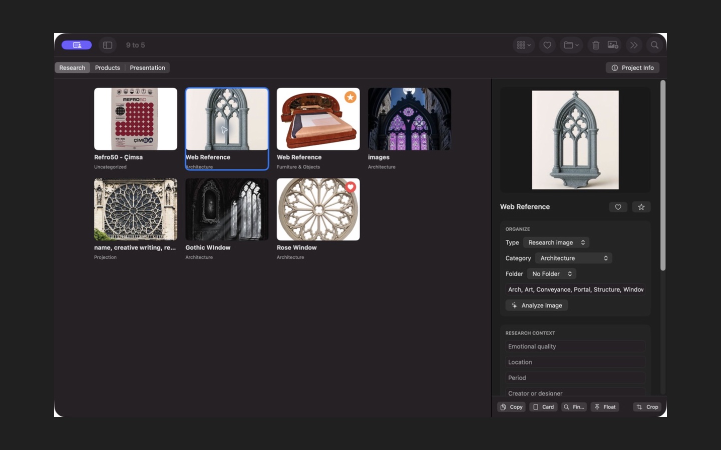 RefRo source and context inspector